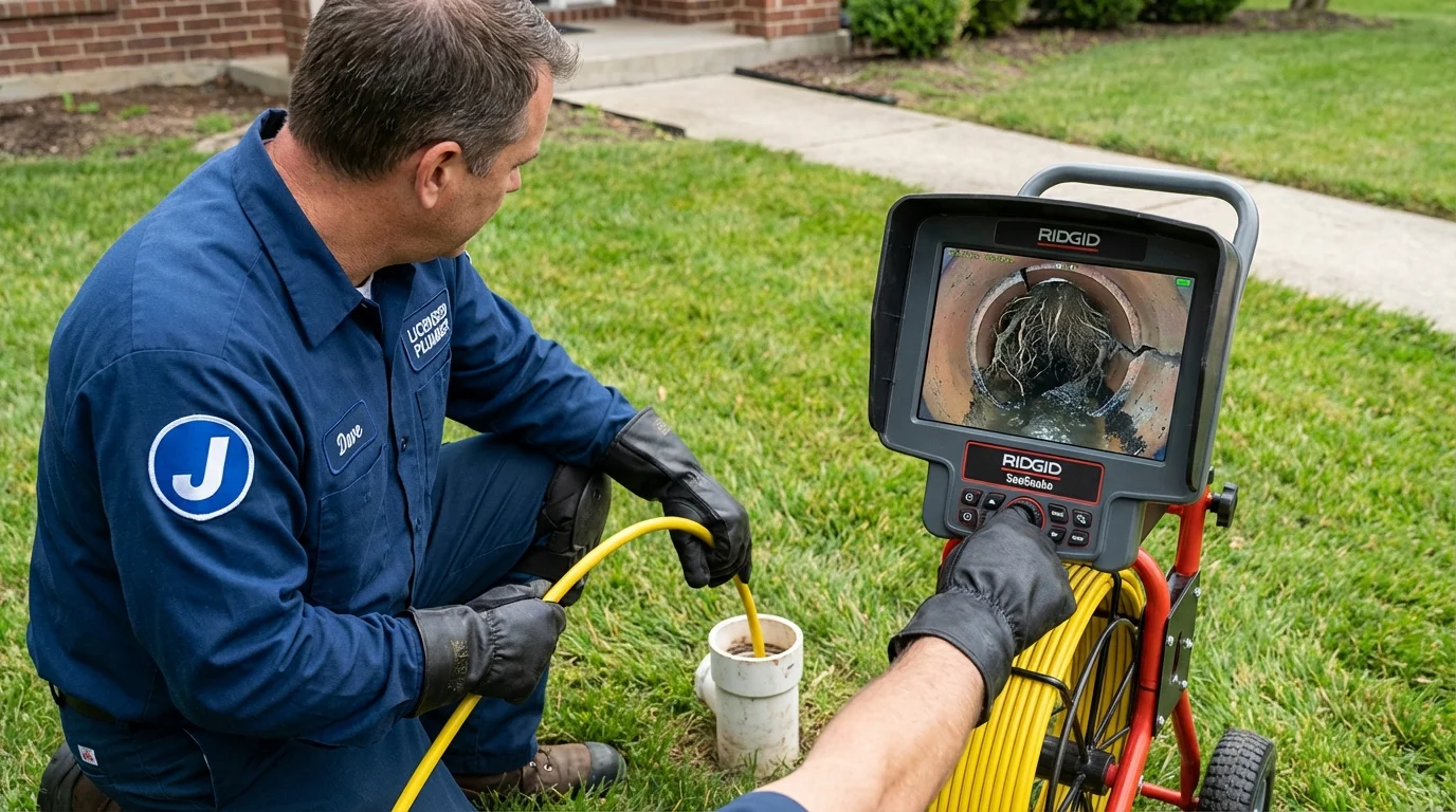 Sewer camera inspection being performed by Johns Plumbing LLC in Chatom
